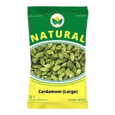 Natural Spices Cardamom Large, 100 G (Elaichi)